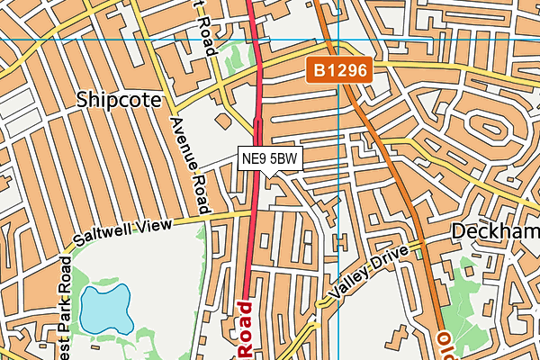 NE9 5BW map - OS VectorMap District (Ordnance Survey) NE9 5BW map - OS VectorMap District (Ordnance Survey)