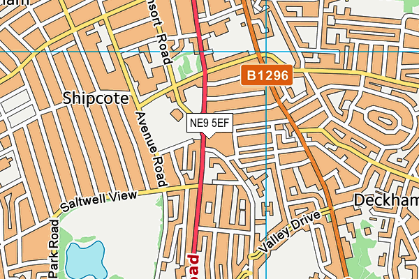 NE9 5EF map - OS VectorMap District (Ordnance Survey) NE9 5EF map - OS VectorMap District (Ordnance Survey)