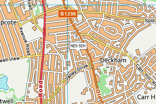 NE9 5EH map - OS VectorMap District (Ordnance Survey) NE9 5EH map - OS VectorMap District (Ordnance Survey)