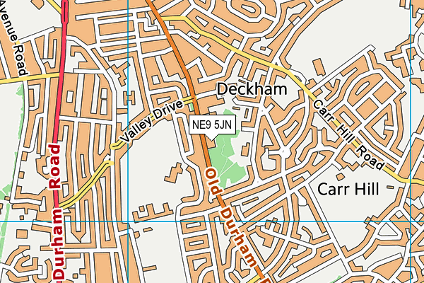 NE9 5JN map - OS VectorMap District (Ordnance Survey) NE9 5JN map - OS VectorMap District (Ordnance Survey)