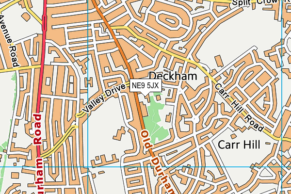 NE9 5JX map - OS VectorMap District (Ordnance Survey) NE9 5JX map - OS VectorMap District (Ordnance Survey)