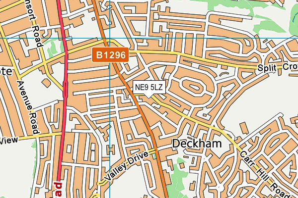 NE9 5LZ map - OS VectorMap District (Ordnance Survey) NE9 5LZ map - OS VectorMap District (Ordnance Survey)