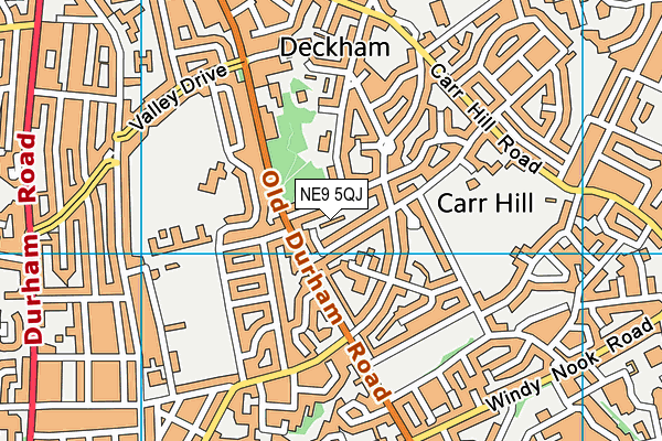 NE9 5QJ map - OS VectorMap District (Ordnance Survey) NE9 5QJ map - OS VectorMap District (Ordnance Survey)