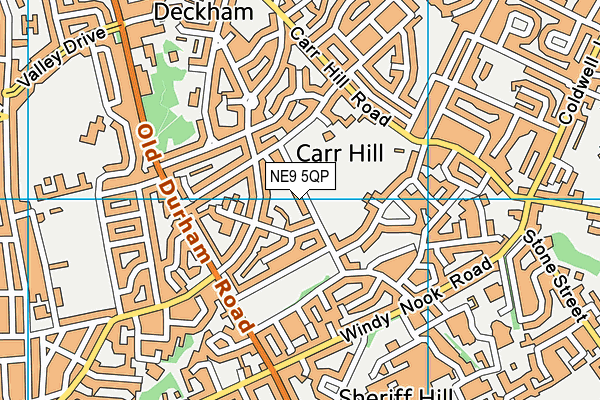 NE9 5QP map - OS VectorMap District (Ordnance Survey) NE9 5QP map - OS VectorMap District (Ordnance Survey)