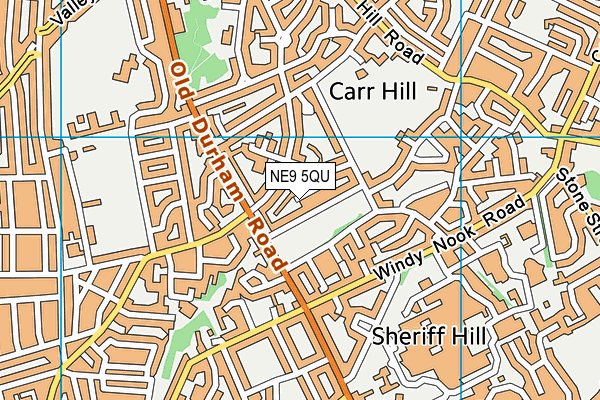 NE9 5QU map - OS VectorMap District (Ordnance Survey) NE9 5QU map - OS VectorMap District (Ordnance Survey)