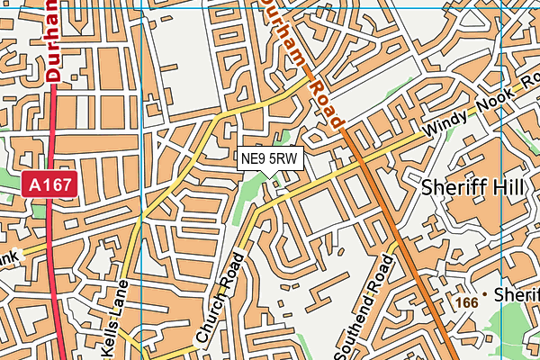 NE9 5RW map - OS VectorMap District (Ordnance Survey) NE9 5RW map - OS VectorMap District (Ordnance Survey)