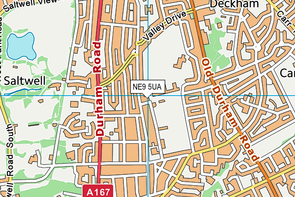 NE9 5UA map - OS VectorMap District (Ordnance Survey)