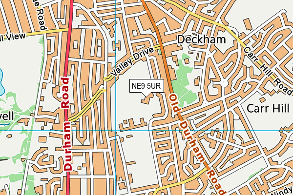 NE9 5UR map - OS VectorMap District (Ordnance Survey) NE9 5UR map - OS VectorMap District (Ordnance Survey)