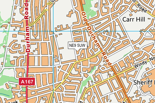 NE9 5UW map - OS VectorMap District (Ordnance Survey) NE9 5UW map - OS VectorMap District (Ordnance Survey)