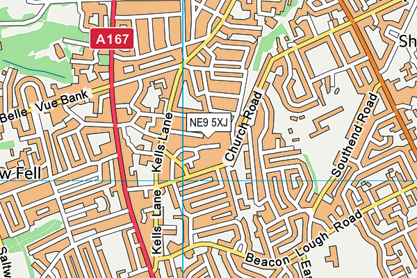 NE9 5XJ map - OS VectorMap District (Ordnance Survey) NE9 5XJ map - OS VectorMap District (Ordnance Survey)