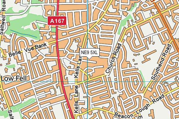 NE9 5XL map - OS VectorMap District (Ordnance Survey) NE9 5XL map - OS VectorMap District (Ordnance Survey)