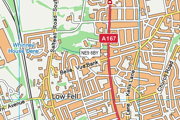 NE9 6BY map - OS VectorMap District (Ordnance Survey) NE9 6BY map - OS VectorMap District (Ordnance Survey)
