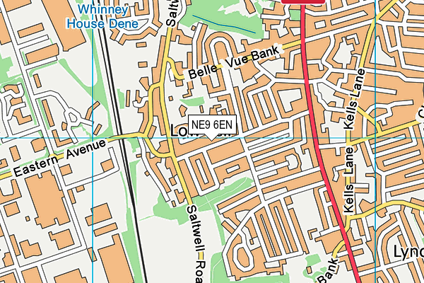 NE9 6EN map - OS VectorMap District (Ordnance Survey) NE9 6EN map - OS VectorMap District (Ordnance Survey)