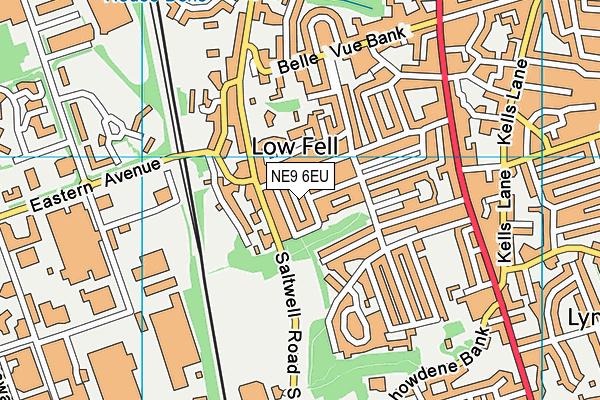 NE9 6EU map - OS VectorMap District (Ordnance Survey) NE9 6EU map - OS VectorMap District (Ordnance Survey)