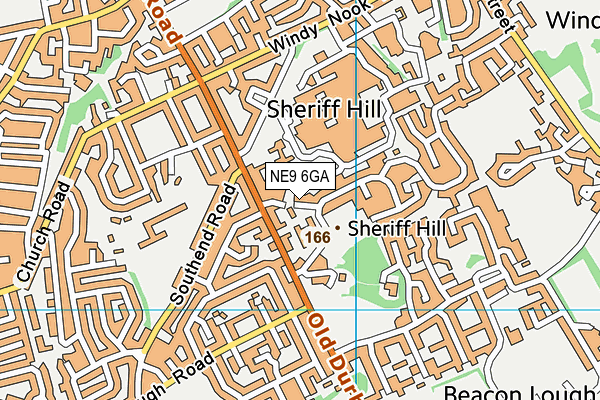 NE9 6GA map - OS VectorMap District (Ordnance Survey) NE9 6GA map - OS VectorMap District (Ordnance Survey)
