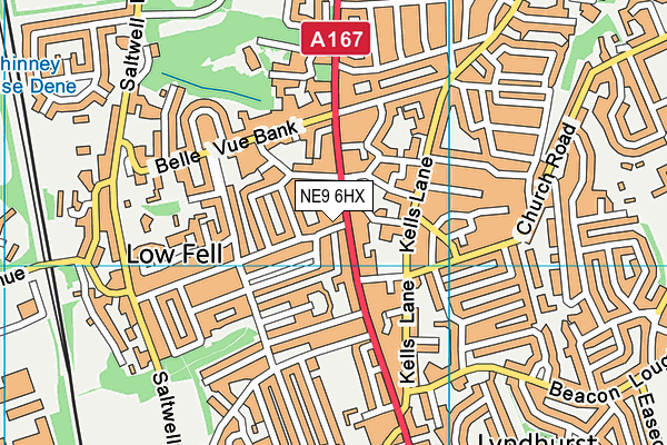 NE9 6HX map - OS VectorMap District (Ordnance Survey) NE9 6HX map - OS VectorMap District (Ordnance Survey)