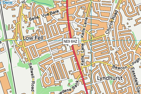 NE9 6HZ map - OS VectorMap District (Ordnance Survey) NE9 6HZ map - OS VectorMap District (Ordnance Survey)