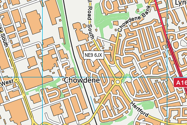 NE9 6JX map - OS VectorMap District (Ordnance Survey) NE9 6JX map - OS VectorMap District (Ordnance Survey)