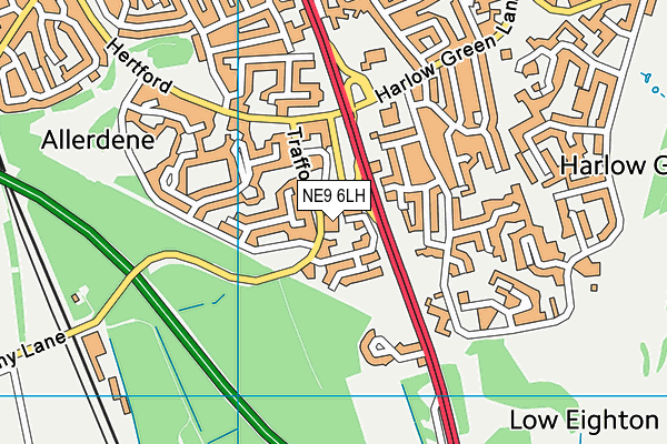 NE9 6LH map - OS VectorMap District (Ordnance Survey) NE9 6LH map - OS VectorMap District (Ordnance Survey)