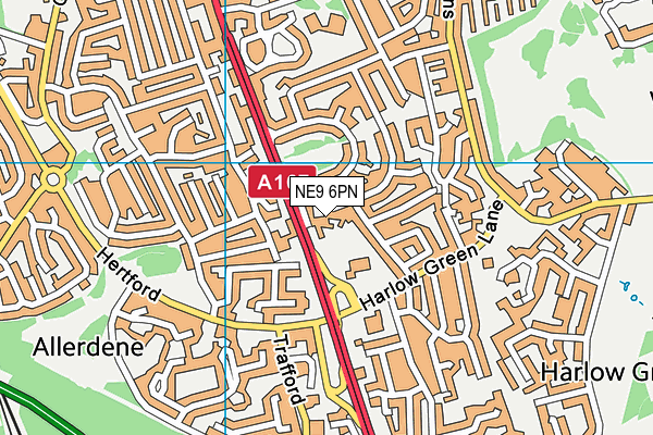 NE9 6PN map - OS VectorMap District (Ordnance Survey) NE9 6PN map - OS VectorMap District (Ordnance Survey)