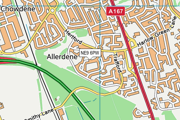 NE9 6PW map - OS VectorMap District (Ordnance Survey) NE9 6PW map - OS VectorMap District (Ordnance Survey)