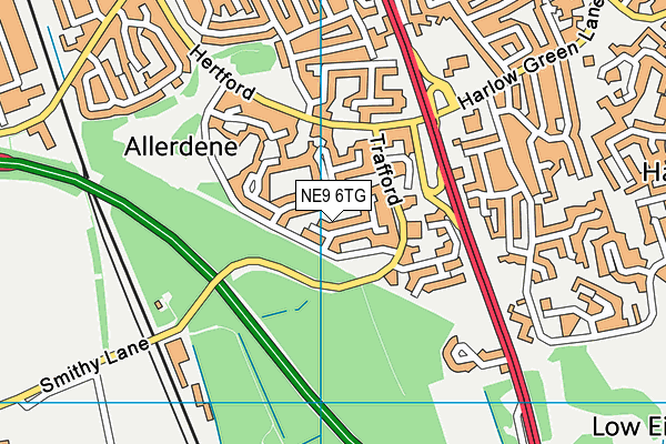 NE9 6TG map - OS VectorMap District (Ordnance Survey) NE9 6TG map - OS VectorMap District (Ordnance Survey)