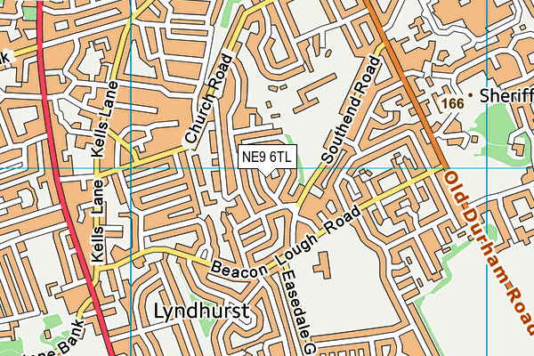 NE9 6TL map - OS VectorMap District (Ordnance Survey) NE9 6TL map - OS VectorMap District (Ordnance Survey)