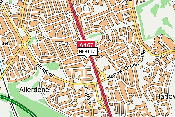 NE9 6TZ map - OS VectorMap District (Ordnance Survey) NE9 6TZ map - OS VectorMap District (Ordnance Survey)