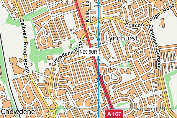 NE9 6UR map - OS VectorMap District (Ordnance Survey) NE9 6UR map - OS VectorMap District (Ordnance Survey)