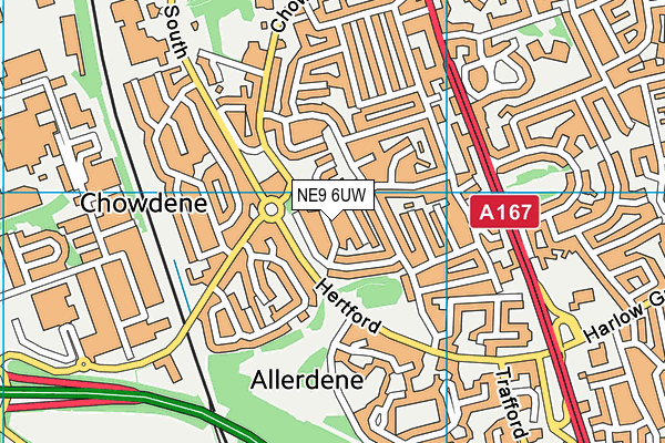 NE9 6UW map - OS VectorMap District (Ordnance Survey) NE9 6UW map - OS VectorMap District (Ordnance Survey)