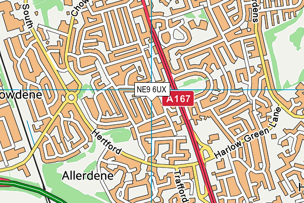 NE9 6UX map - OS VectorMap District (Ordnance Survey) NE9 6UX map - OS VectorMap District (Ordnance Survey)