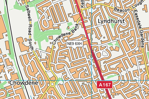 NE9 6XH map - OS VectorMap District (Ordnance Survey) NE9 6XH map - OS VectorMap District (Ordnance Survey)
