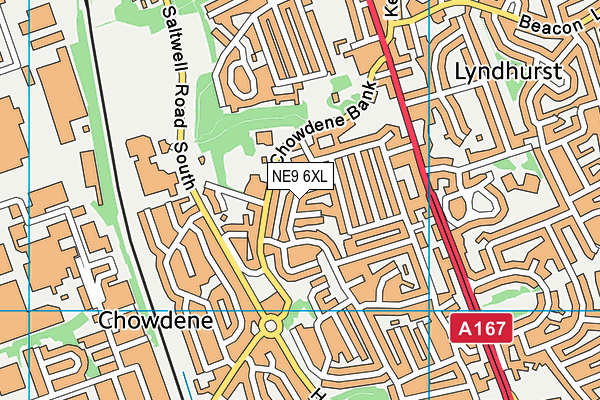 NE9 6XL map - OS VectorMap District (Ordnance Survey) NE9 6XL map - OS VectorMap District (Ordnance Survey)