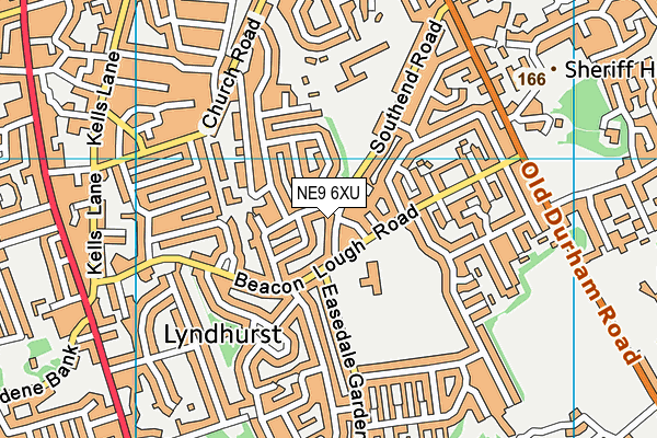 NE9 6XU map - OS VectorMap District (Ordnance Survey) NE9 6XU map - OS VectorMap District (Ordnance Survey)
