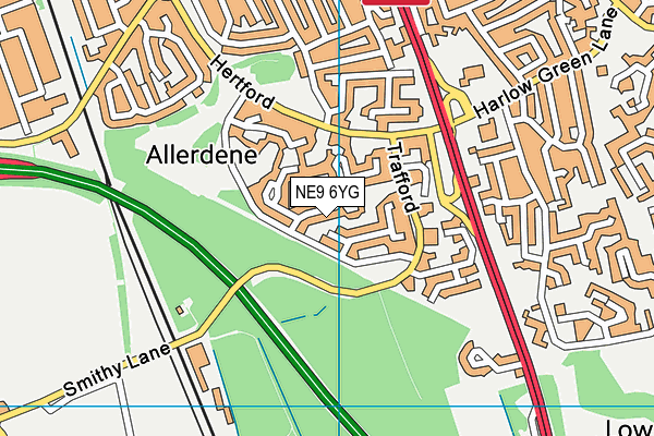 NE9 6YG map - OS VectorMap District (Ordnance Survey) NE9 6YG map - OS VectorMap District (Ordnance Survey)