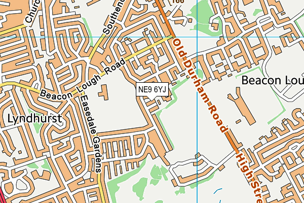 NE9 6YJ map - OS VectorMap District (Ordnance Survey) NE9 6YJ map - OS VectorMap District (Ordnance Survey)