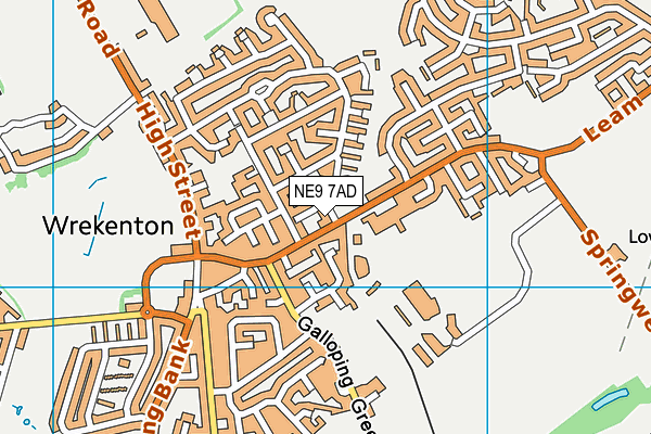 NE9 7AD map - OS VectorMap District (Ordnance Survey) NE9 7AD map - OS VectorMap District (Ordnance Survey)