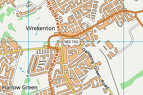 NE9 7AQ map - OS VectorMap District (Ordnance Survey) NE9 7AQ map - OS VectorMap District (Ordnance Survey)