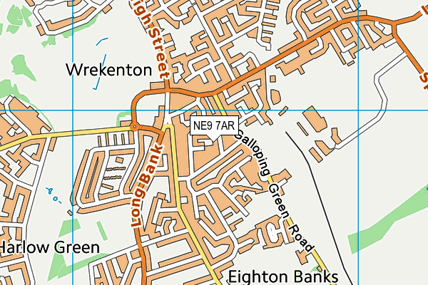 NE9 7AR map - OS VectorMap District (Ordnance Survey) NE9 7AR map - OS VectorMap District (Ordnance Survey)