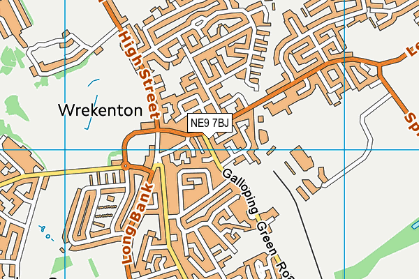 NE9 7BJ map - OS VectorMap District (Ordnance Survey) NE9 7BJ map - OS VectorMap District (Ordnance Survey)