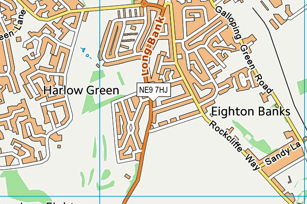 NE9 7HJ map - OS VectorMap District (Ordnance Survey) NE9 7HJ map - OS VectorMap District (Ordnance Survey)