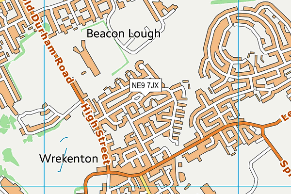 NE9 7JX map - OS VectorMap District (Ordnance Survey) NE9 7JX map - OS VectorMap District (Ordnance Survey)