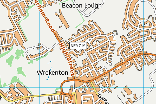 NE9 7JY map - OS VectorMap District (Ordnance Survey) NE9 7JY map - OS VectorMap District (Ordnance Survey)