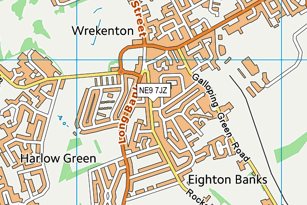 NE9 7JZ map - OS VectorMap District (Ordnance Survey) NE9 7JZ map - OS VectorMap District (Ordnance Survey)