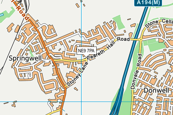NE9 7PA map - OS VectorMap District (Ordnance Survey) NE9 7PA map - OS VectorMap District (Ordnance Survey)
