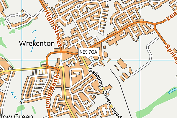 NE9 7QA map - OS VectorMap District (Ordnance Survey) NE9 7QA map - OS VectorMap District (Ordnance Survey)