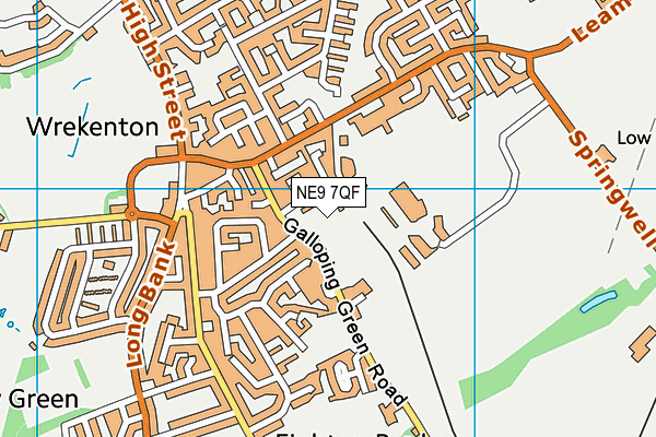 NE9 7QF map - OS VectorMap District (Ordnance Survey) NE9 7QF map - OS VectorMap District (Ordnance Survey)