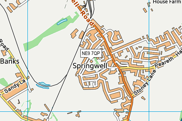 NE9 7QP map - OS VectorMap District (Ordnance Survey) NE9 7QP map - OS VectorMap District (Ordnance Survey)