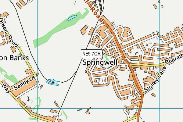 NE9 7QR map - OS VectorMap District (Ordnance Survey) NE9 7QR map - OS VectorMap District (Ordnance Survey)