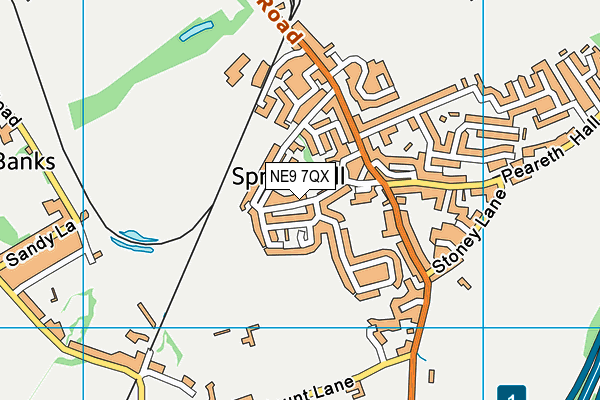NE9 7QX map - OS VectorMap District (Ordnance Survey) NE9 7QX map - OS VectorMap District (Ordnance Survey)